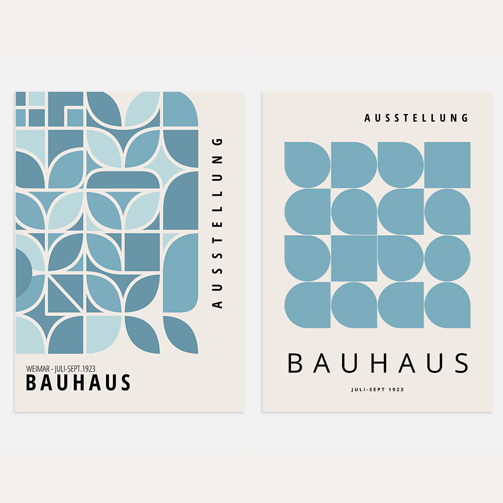 Bauhaus Niebieski – Zestaw 2 plakatów
