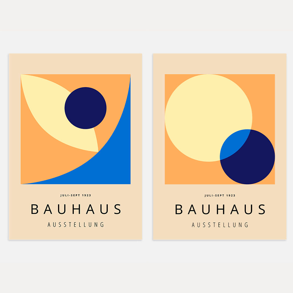 Bauhaus Kolorowe Koła – Zestaw 2 plakatów