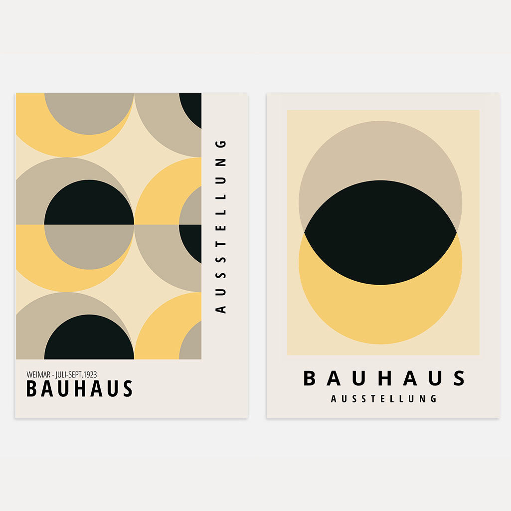 Bauhaus Żółty – Zestaw 2 plakatów