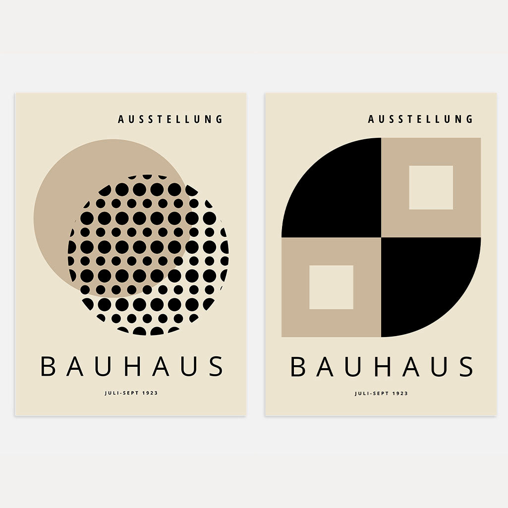 Bauhaus Czarny Beż – Zestaw 2 plakatów