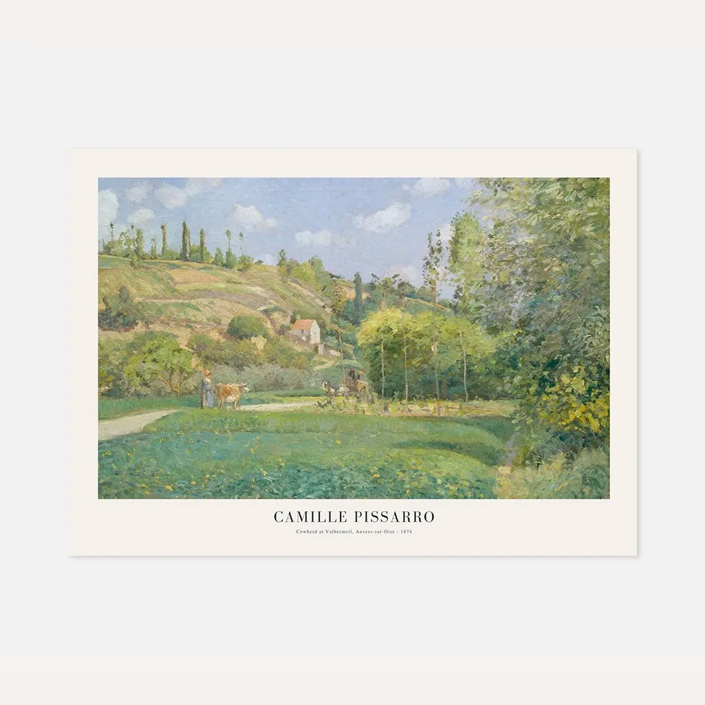 Camille Pissarro Plakat – Pasterz w Valhermeil, Auvers-sur-Oise (1874)