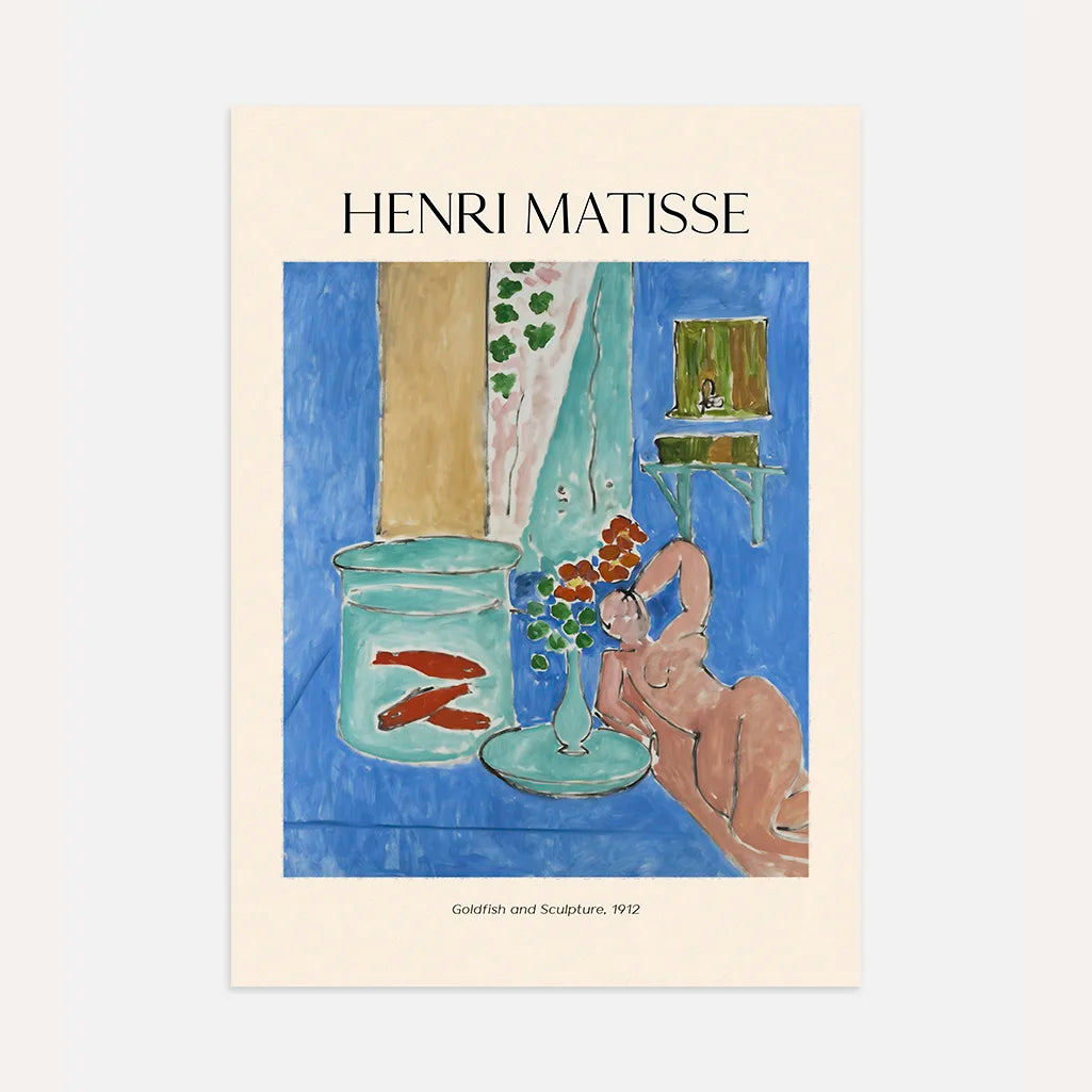 Henri Matisse Plakat – Złota rybka i rzeźba, 1912