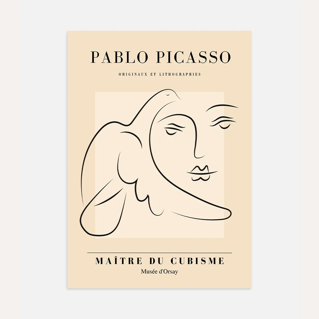 Plakat inspirowany twórczością Pablo Picasso – Spokojne spojrzenie