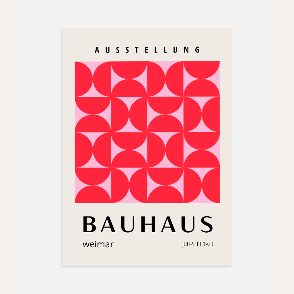 Bauhaus Czerwień Róż Plakat