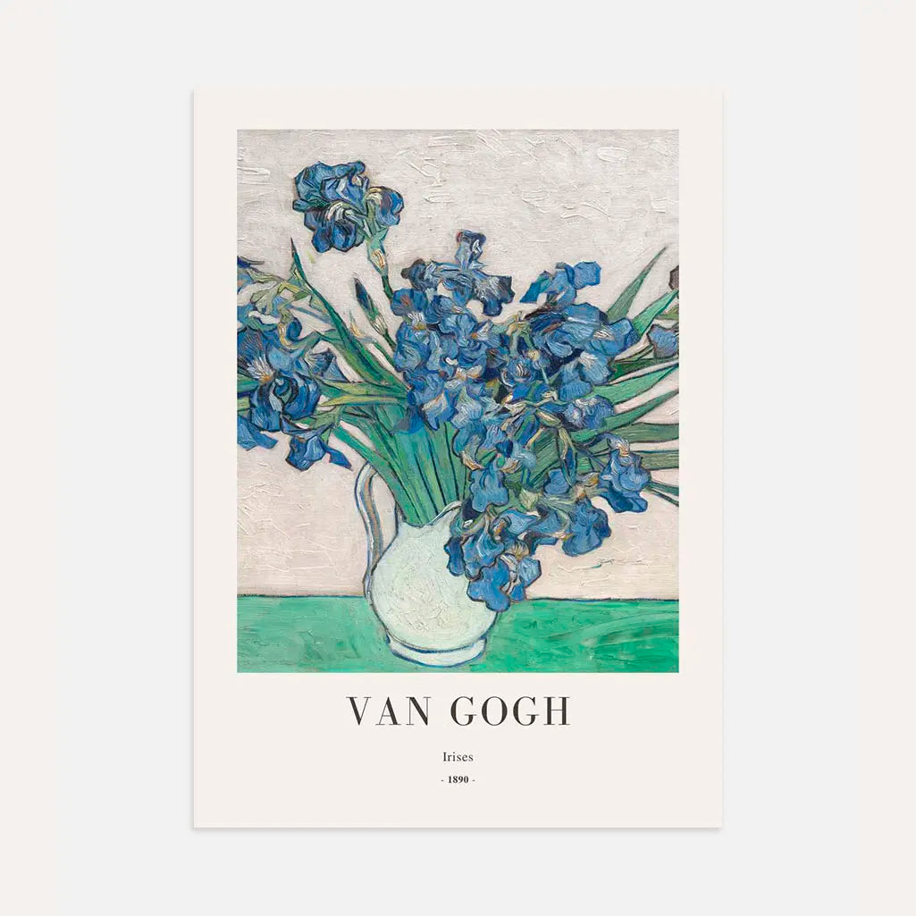 Vincent van Gogh – Niebieskie irysy w wazonie Plakat, 1890