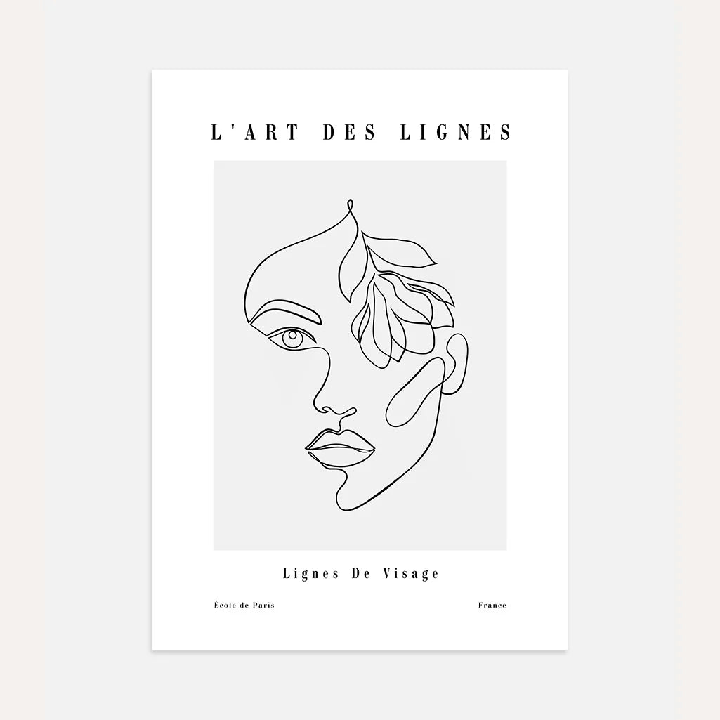 Plakat – Twarz z liściem