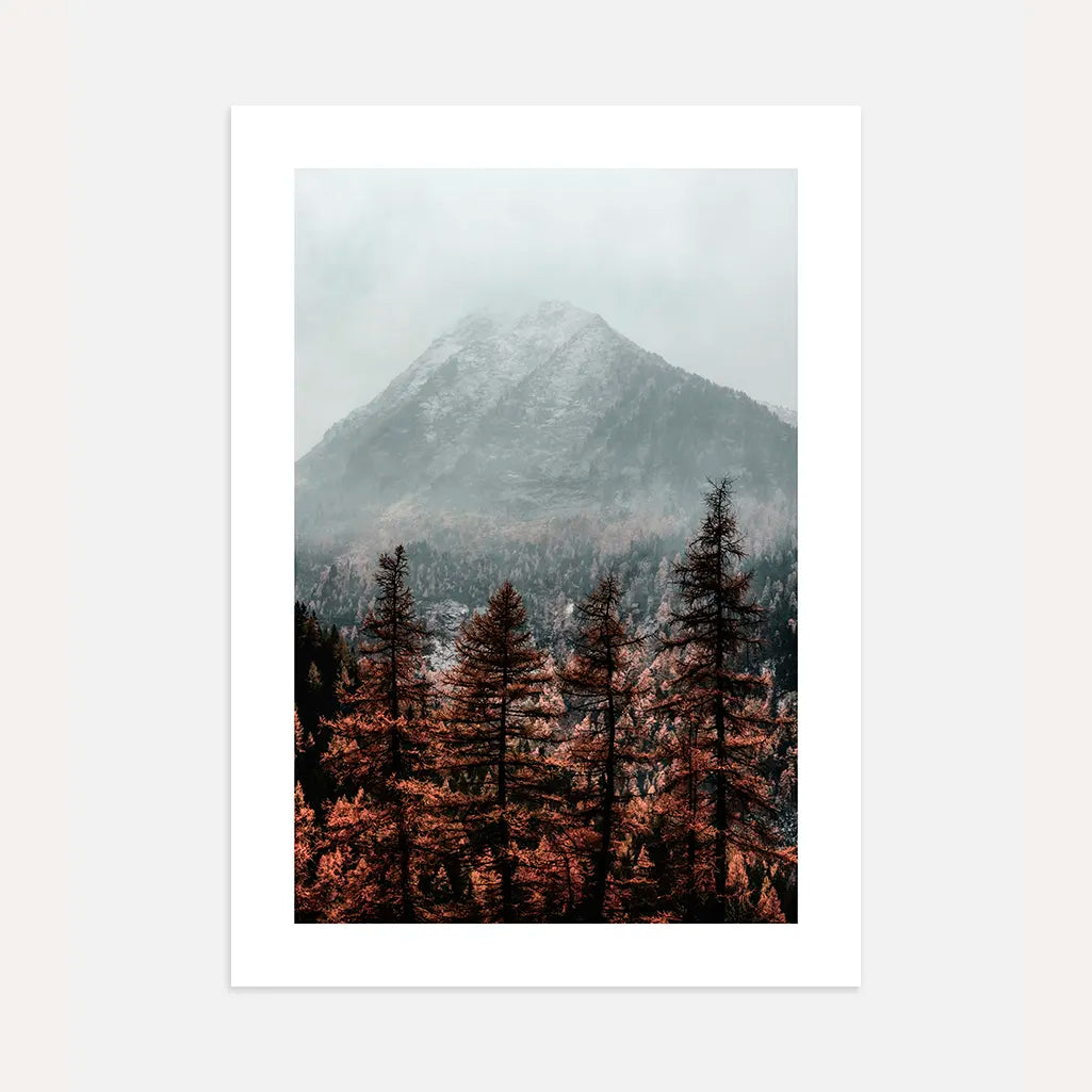Misty Mountain Landscape Poster
