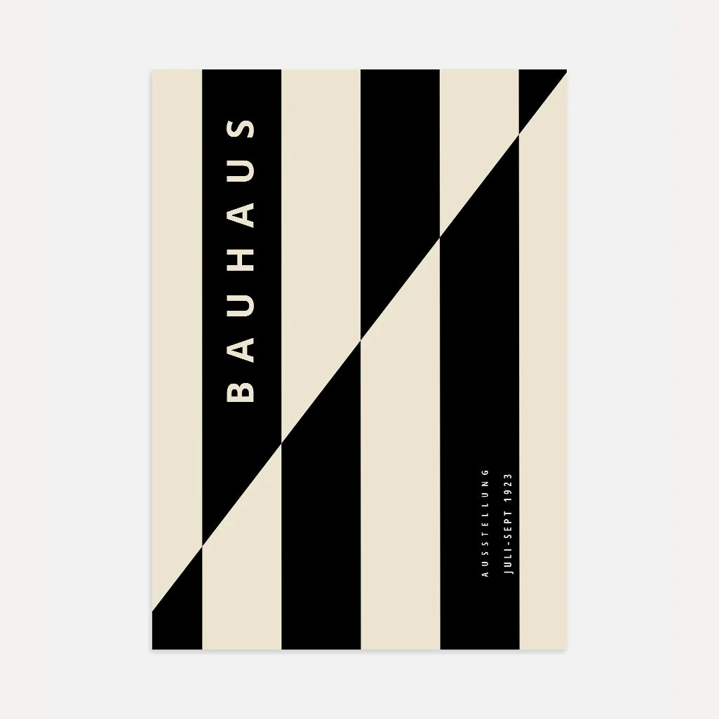 Bauhaus Czerń Beż Plakat