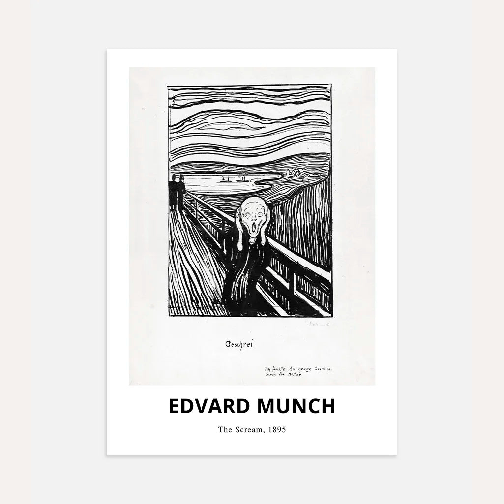 Plakat Edvarda Muncha – Krzyk, 1895