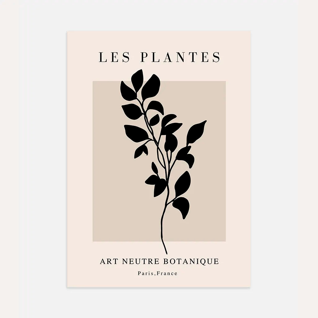 Minimalist Noir Branch Poster