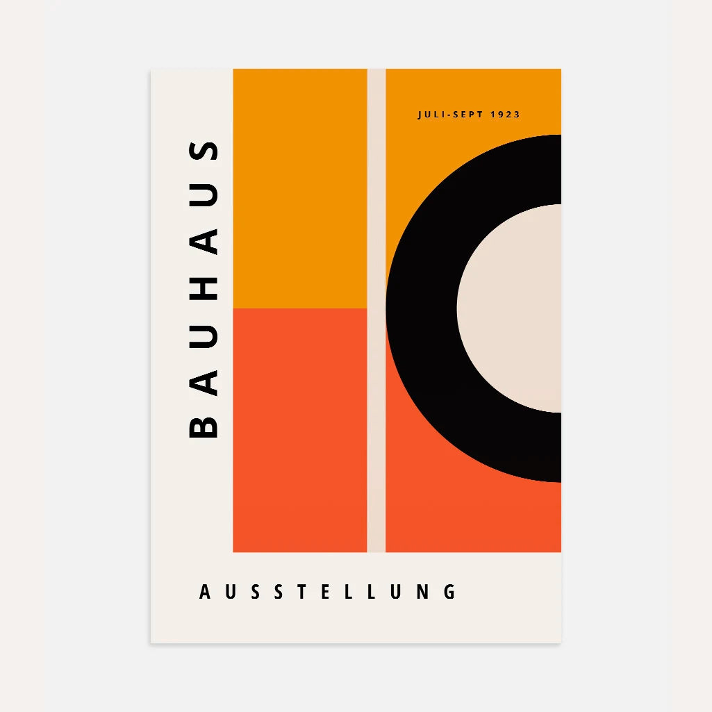 Bauhaus Pomarańcz Kontrast Plakat