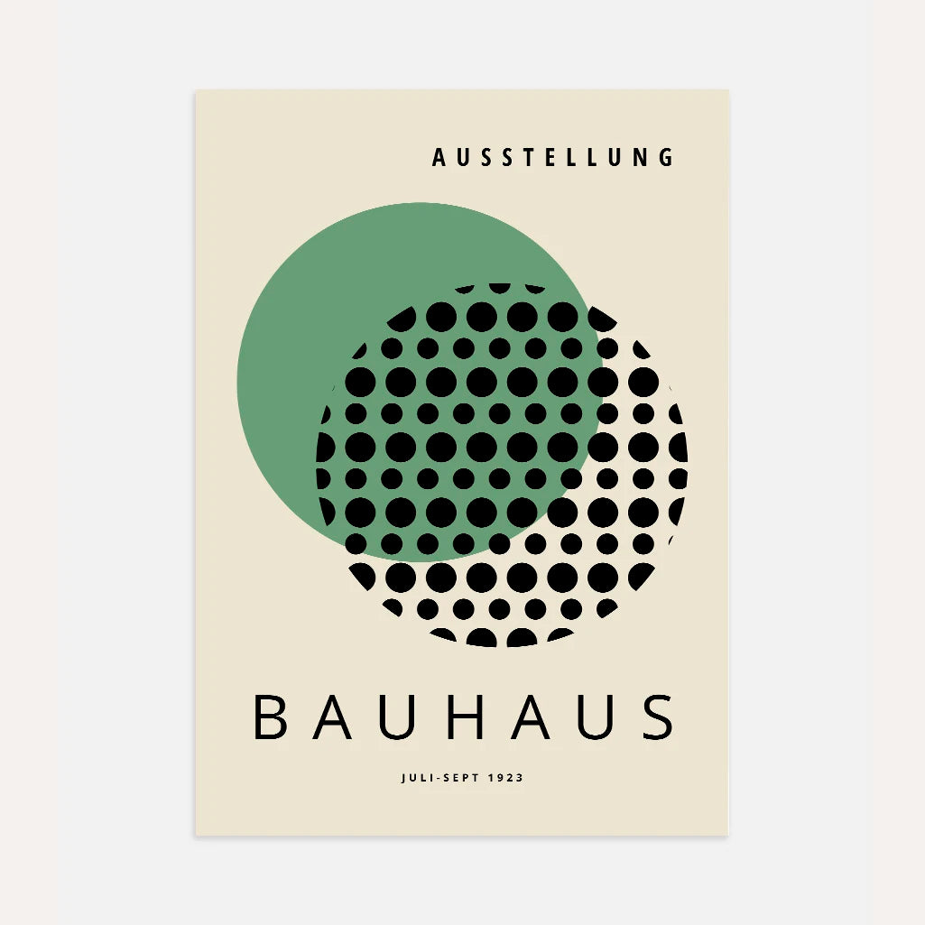 Bauhaus Zieleń Optyka Plakat