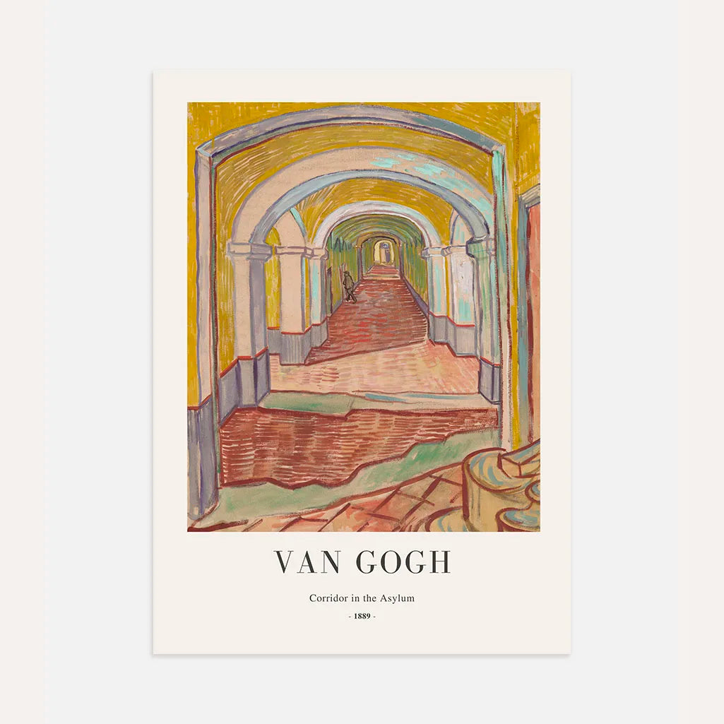 Vincent van Gogh – Korytarz w zakładzie psychiatrycznym Plakat