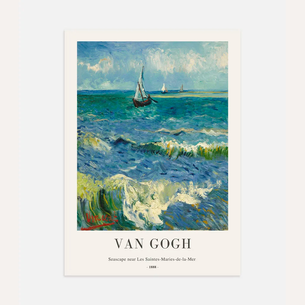 Vincent van Gogh – Pejzaż morski w pobliżu Les Saintes-Maries-de-la-Mer Plakat
