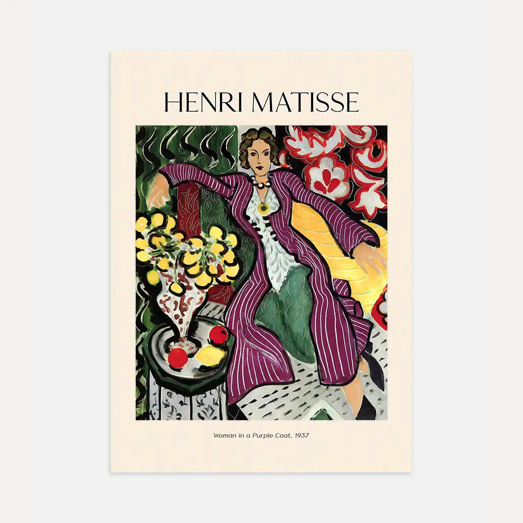 Henri Matisse Plakat – Kobieta w fioletowym płaszczu, 1937