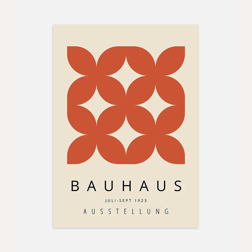 Bauhaus Ceglana Symetria Plakat