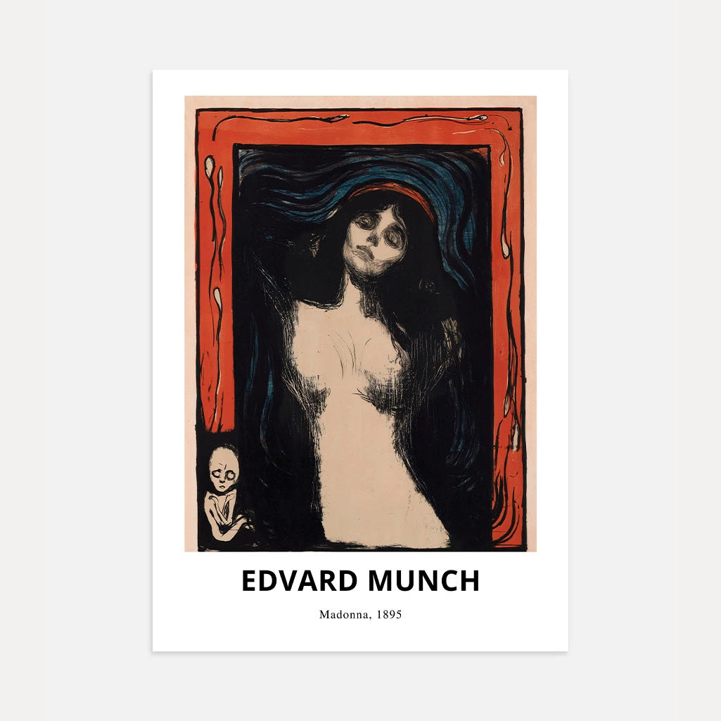 Plakat Edvarda Muncha – Madonna, 1895