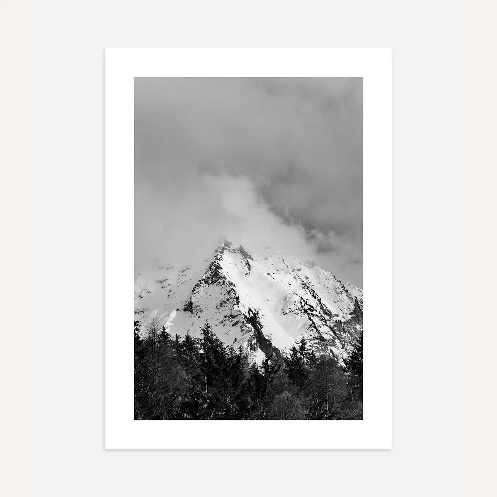 Misty Mountain Peak Poster