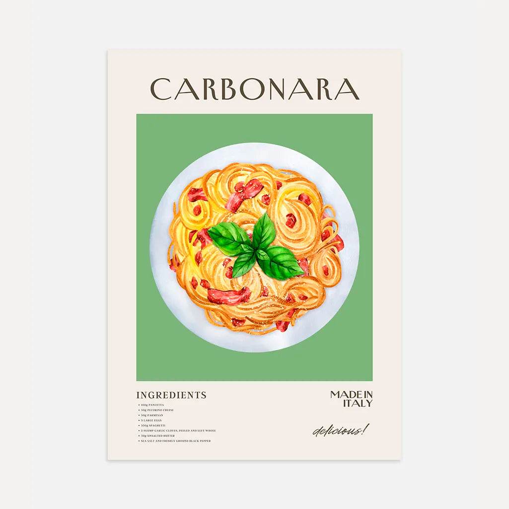 Plakat Makaron Carbonara