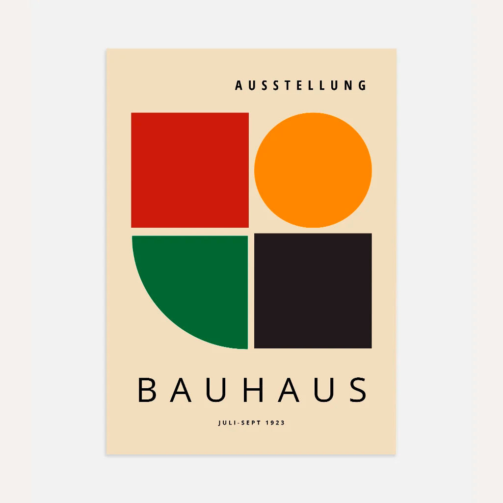 Bauhaus Zieleń Harmonia Plakat