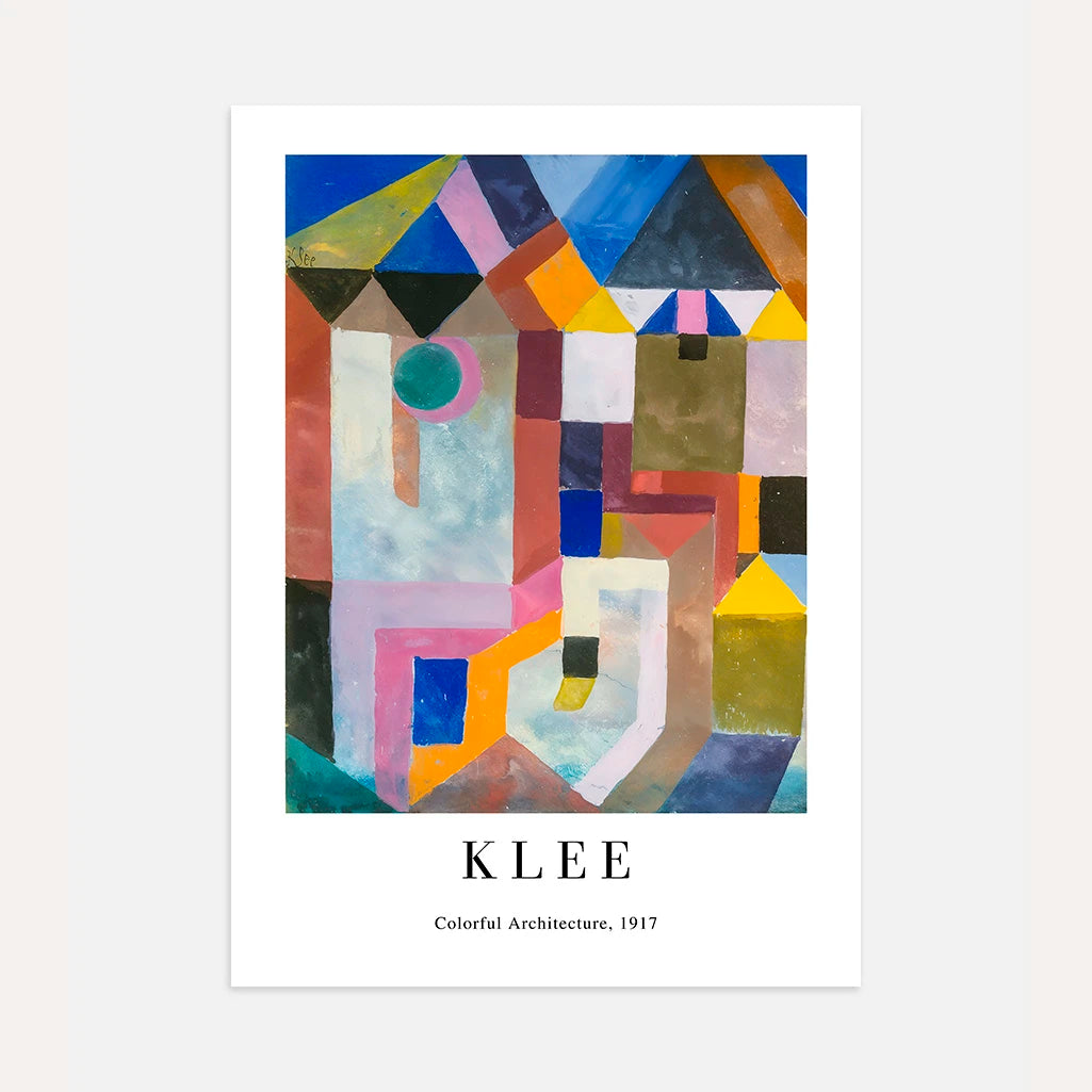 Paul Klee Plakat – Kolorowa architektura, 1917