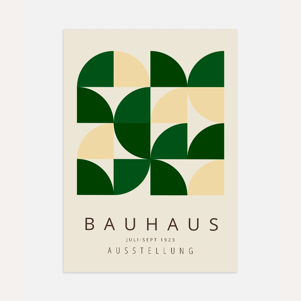 Bauhaus Zieleń i Beż Plakat