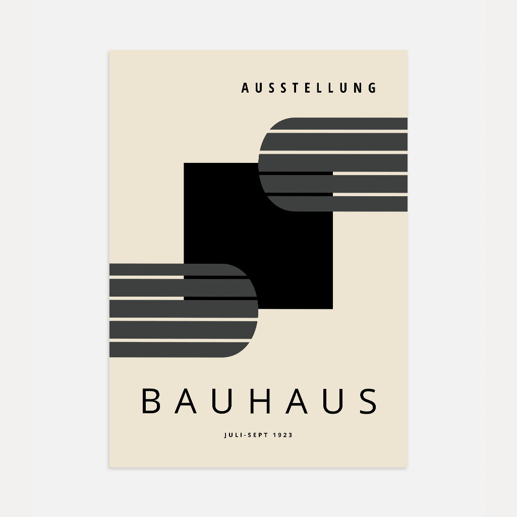 Bauhaus Czarny Kwadrat Plakat