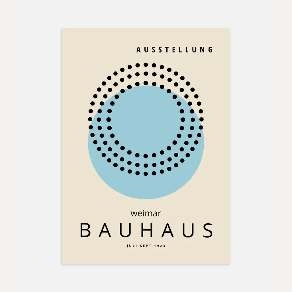 Bauhaus Błękitny Spokojny Poster