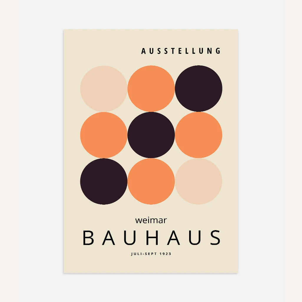 Bauhaus Koła Symetria Plakat