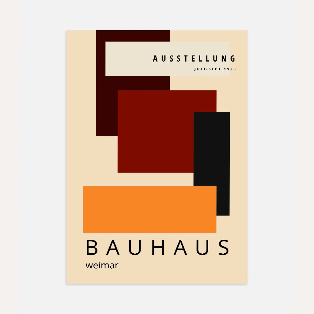 Bauhaus Pomarańcz Głębia Plakat
