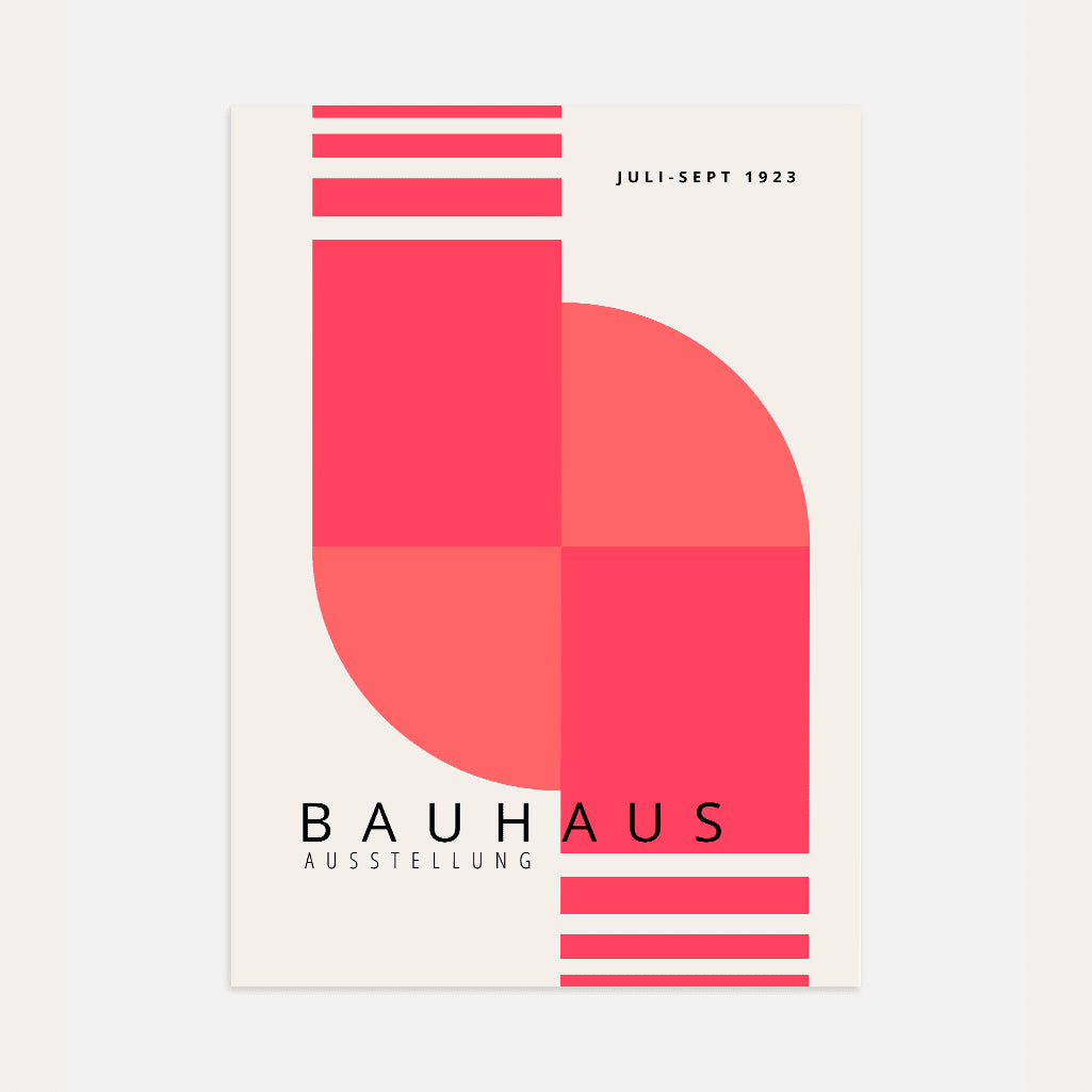 Bauhaus Różowy Rytm Plakat