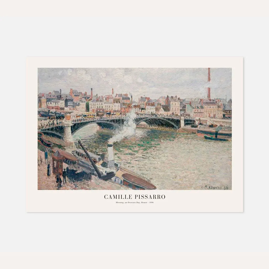 Camille Pissarro Plakat – Poranek, pochmurny dzień, Rouen (1896)