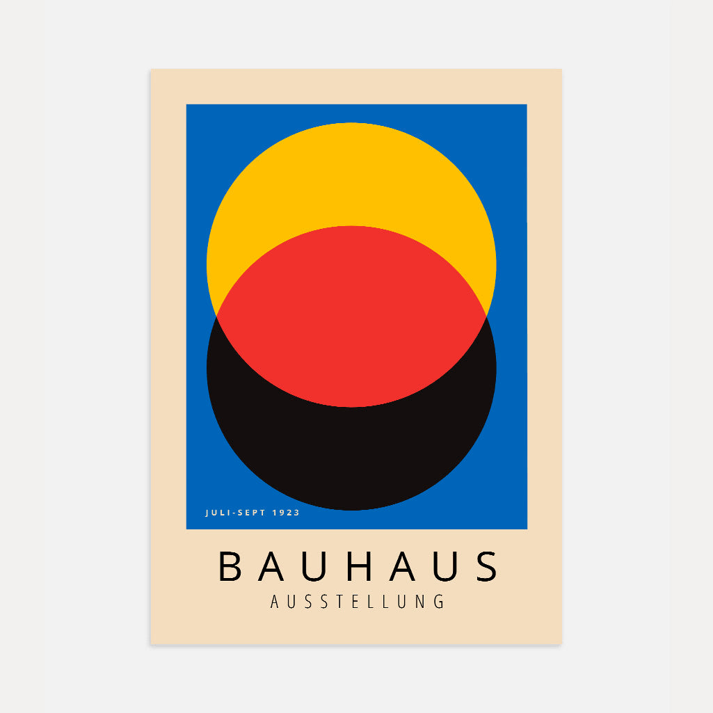 Bauhaus Niebieski Kontrast Plakat