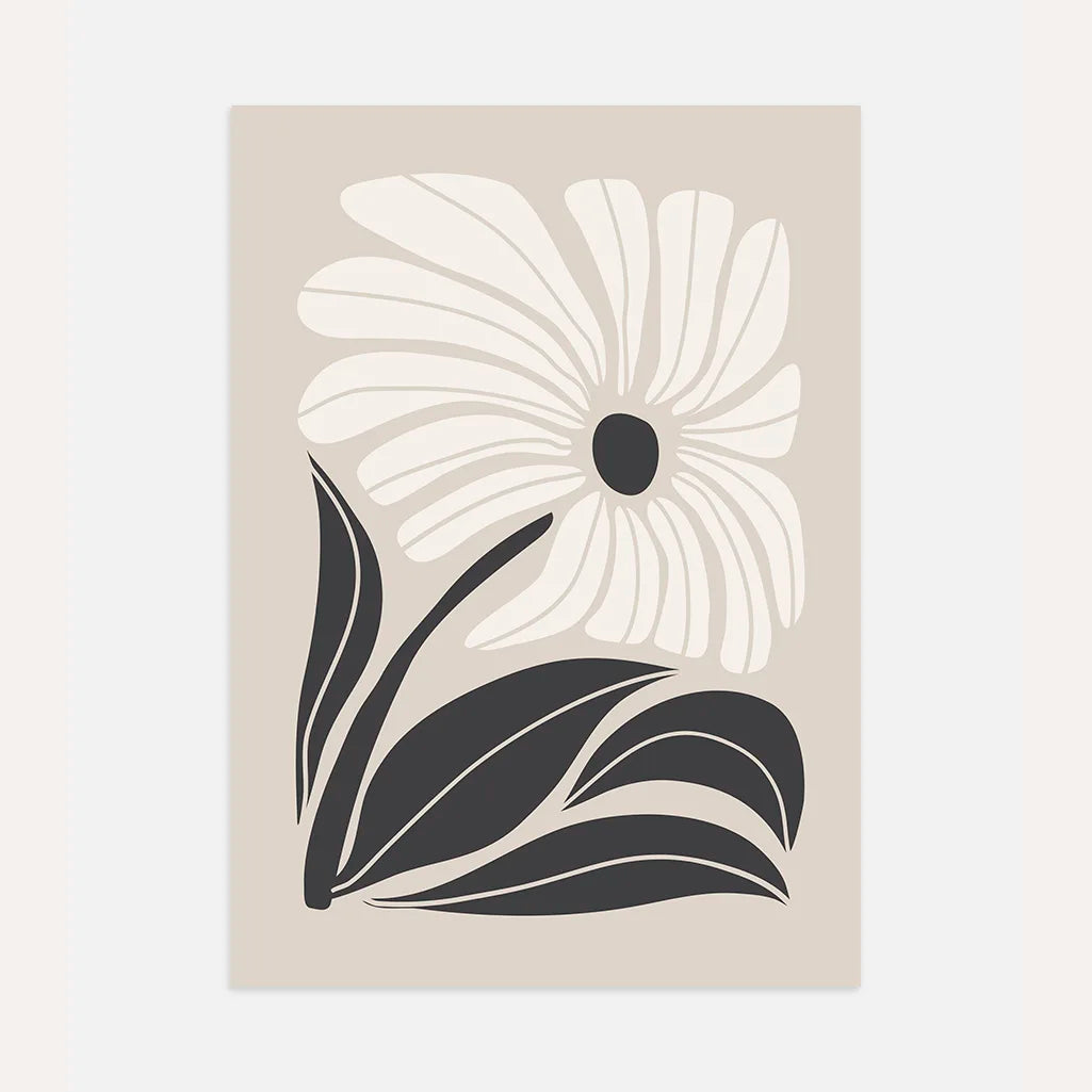 Noir Floral Minimalism Poster