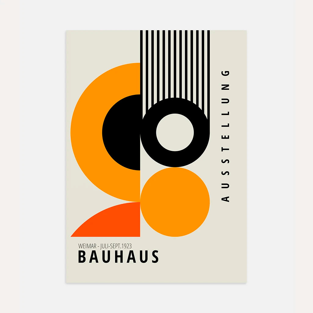 Plakat Bauhaus Pomarańczowe Formy