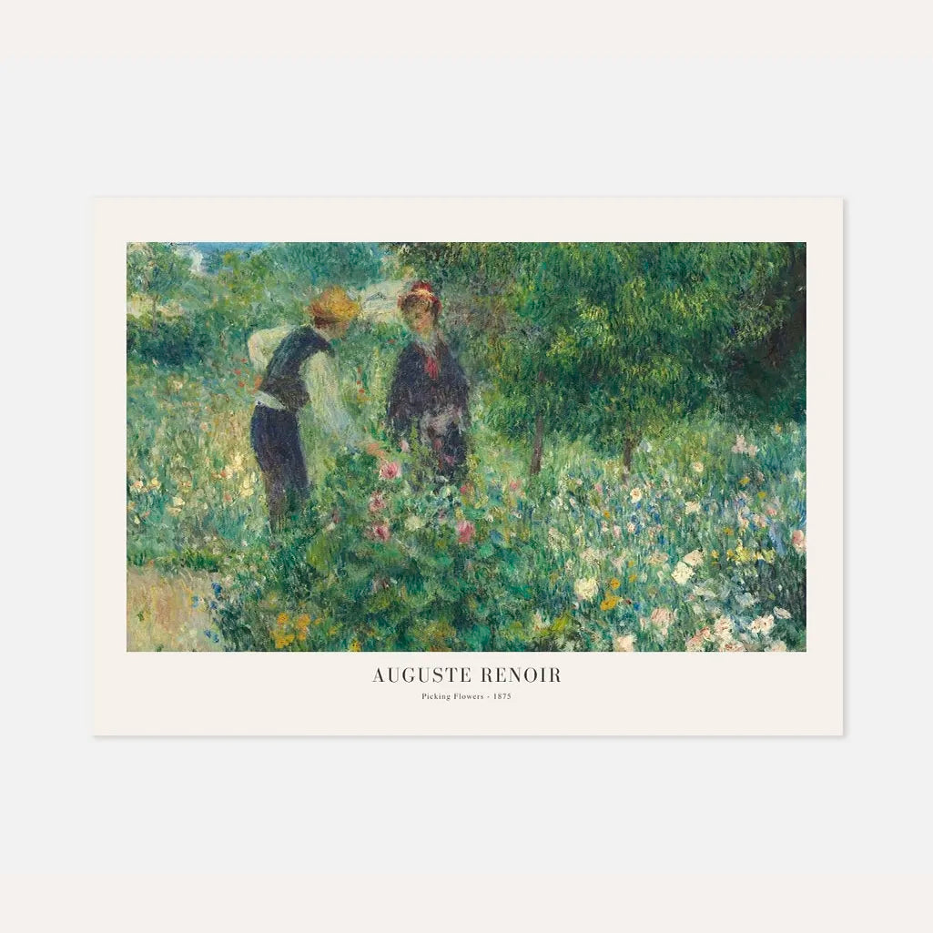 Auguste Renoir – Zbieranie kwiatów w ogrodzie Plakat