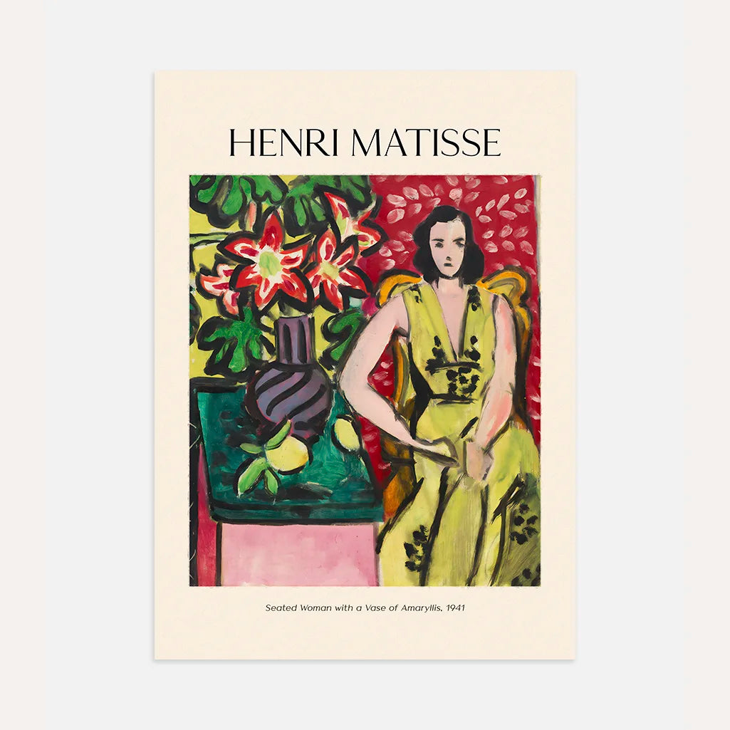 Henri Matisse Plakat – Siedząca kobieta z wazonem amarylisów, 1941