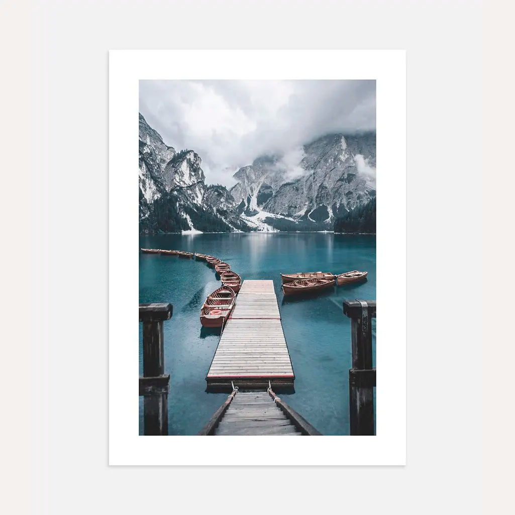 Pier on a Mountain Lake Poster