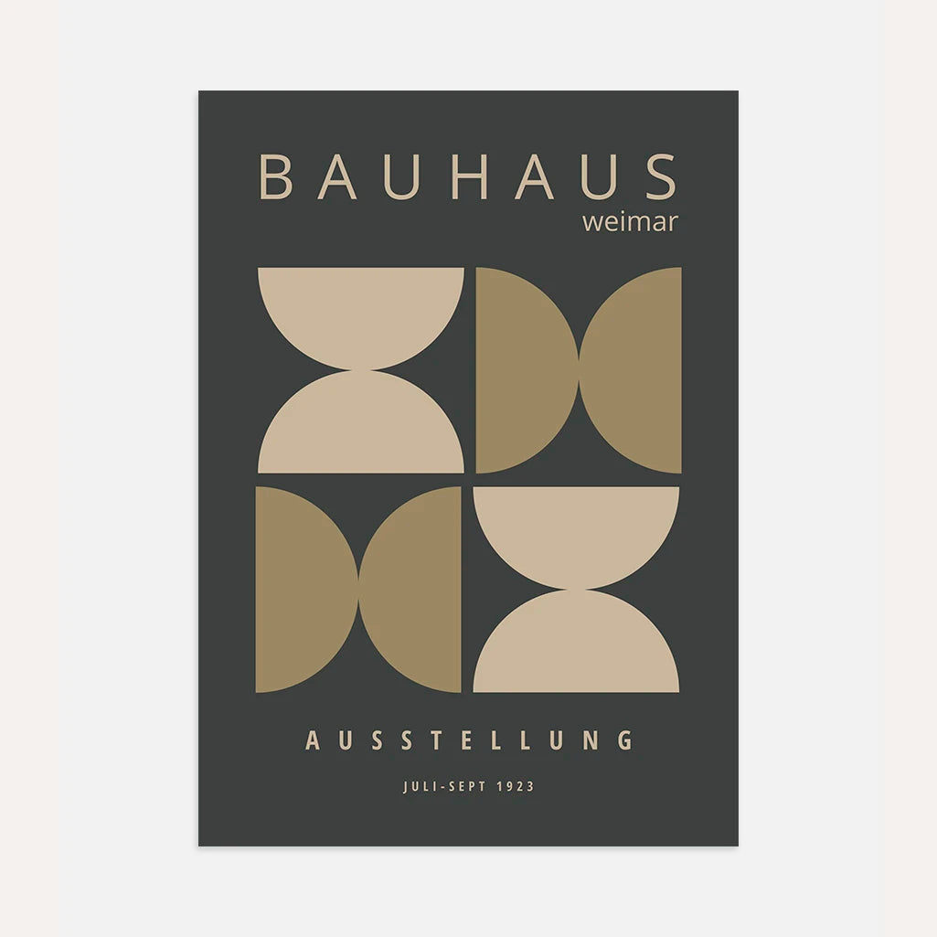 Bauhaus Plakat - na Ciemnym Tle 