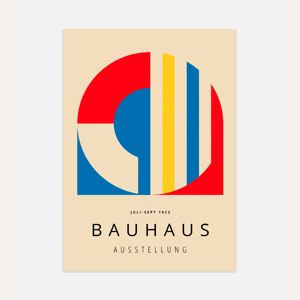 Bauhaus Czerwony Abstrakt Plakat