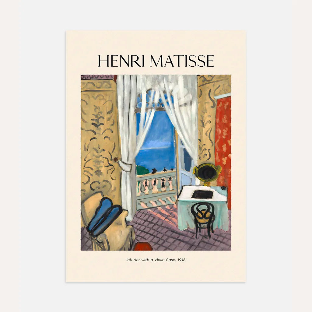 Henri Matisse – Wnętrze z futerałem na skrzypce Plakat, 1918