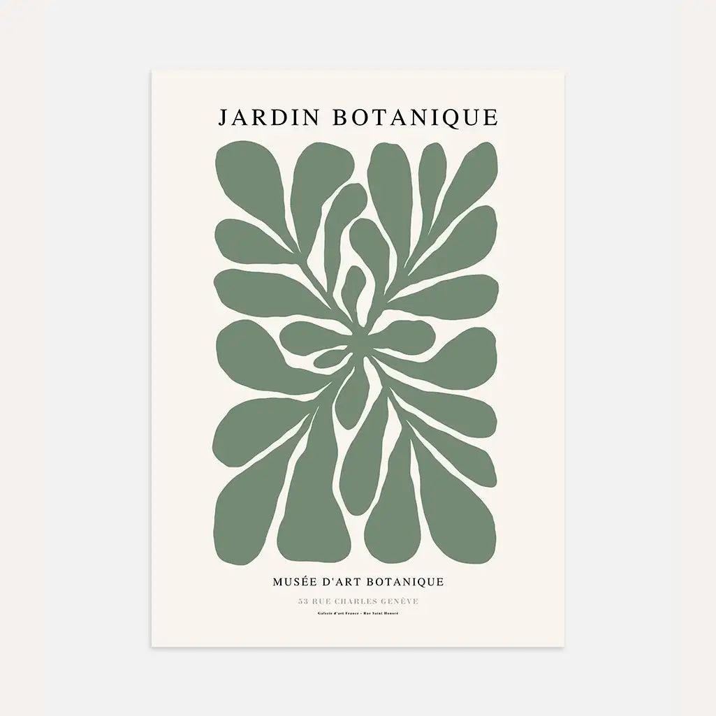 Jardin Botanique Green Poster