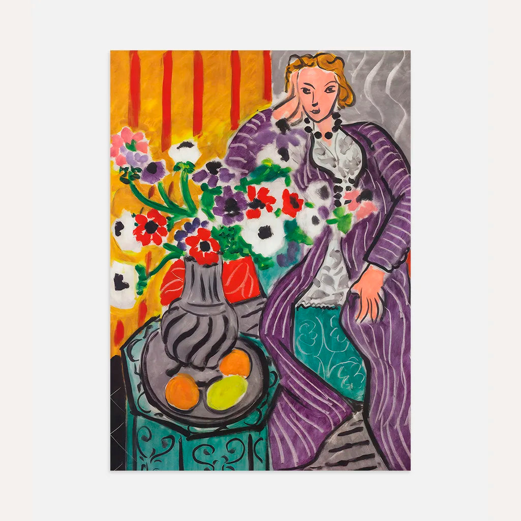 Henri Matisse Plakat – Fioletowy szlafrok i anemony, 1937