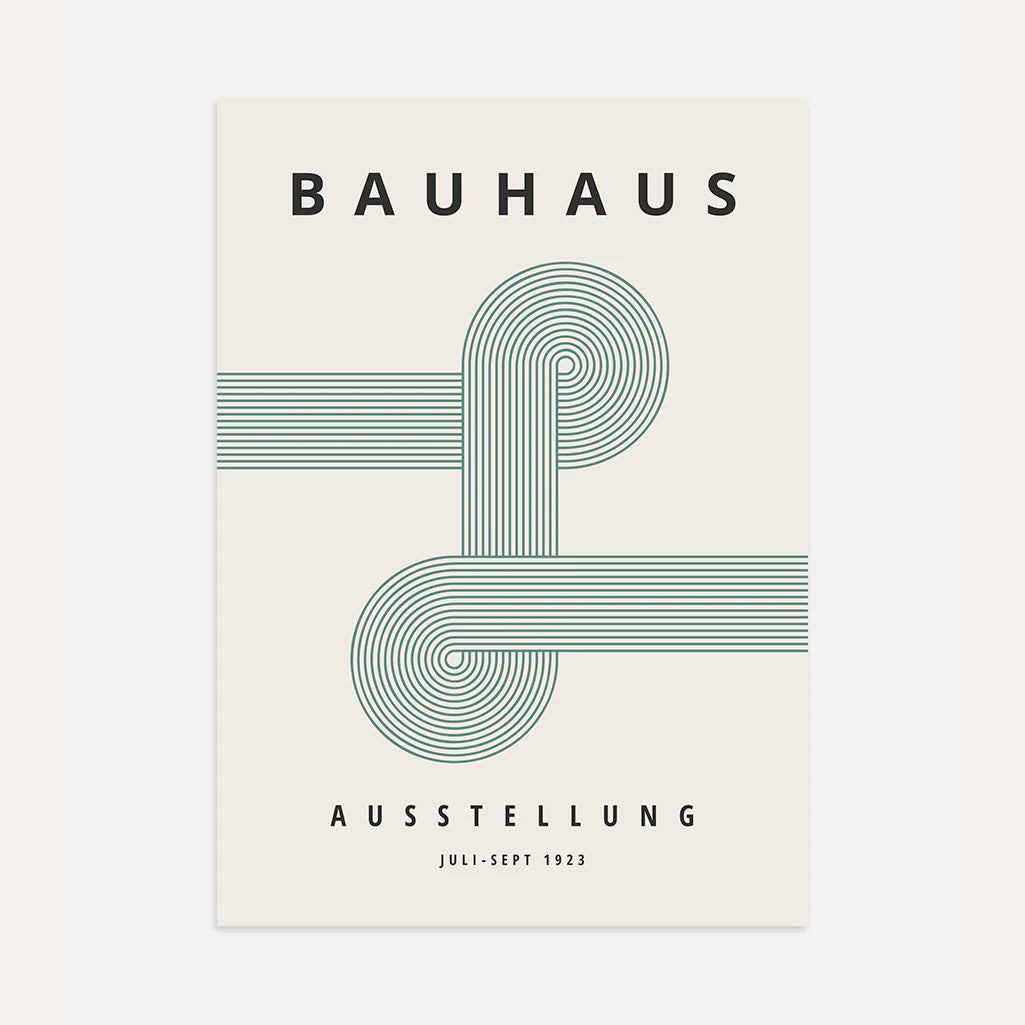 Bauhaus Przecięcie Zielonych Linii Plakat