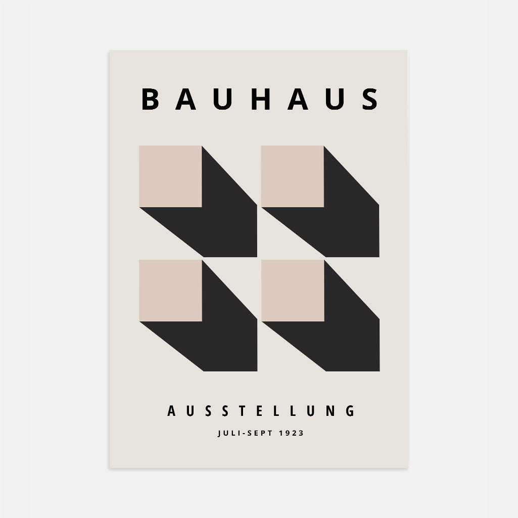 Plakat Bauhaus Efekt 3D Geometria