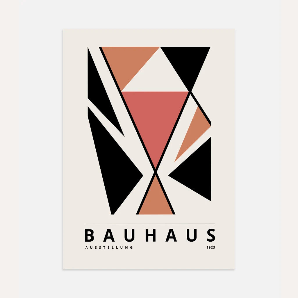 Bauhaus Terakota Kontrast Plakat
