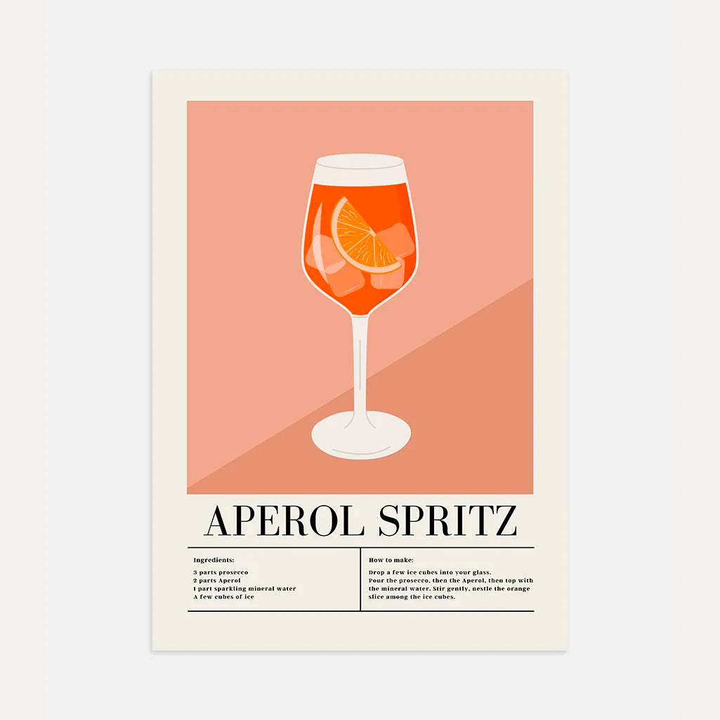 Plakat graficzny Aperol Spritz