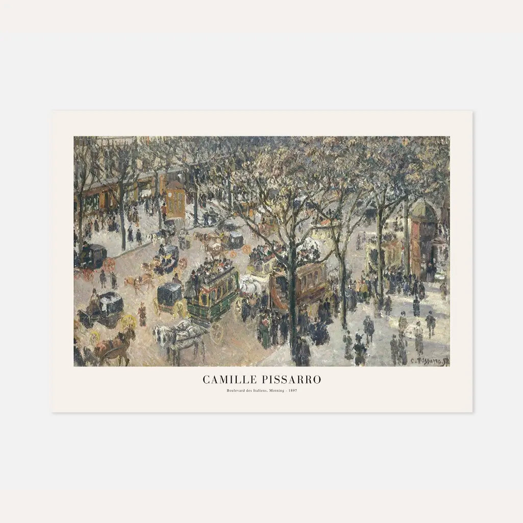 Camille Pissarro Plakat – Boulevard des Italiens, Poranek (1897)
