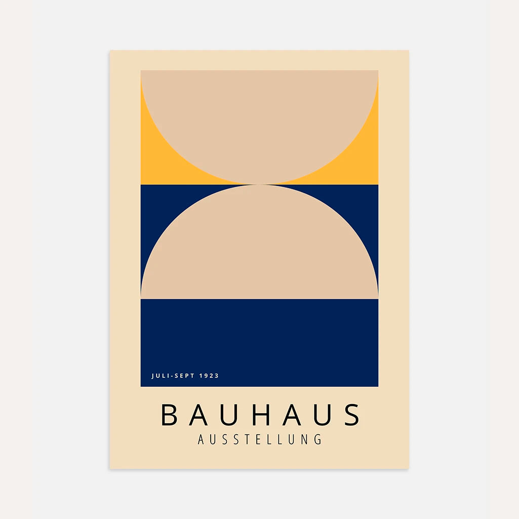 Bauhaus Beż Granat Plakat