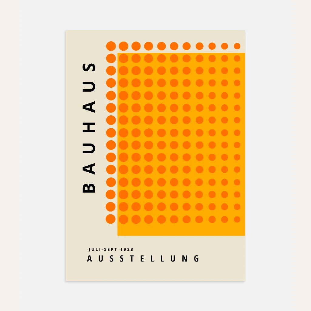 Bauhaus Pomarańczowy Rytm Poster